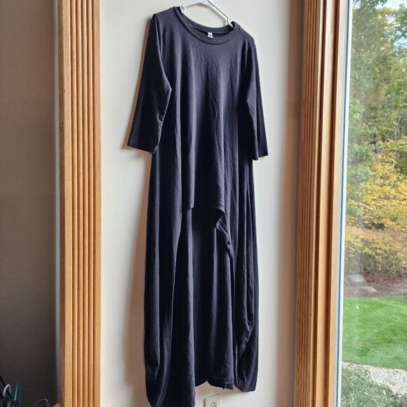 Zenana Premium Black Angled Long Tunic Jersey Size Large - Picture 3 of 16